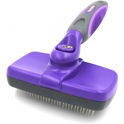 Self Cleaning Slicker Brush  Gently Removes Loose Undercoat, Mats and Tangled Hair