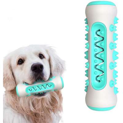 2020 Amazon Sale Bone Shape Dog Chew Cleaning Toothbrush Toy Pet Food Dispenser Bone Molar Stick Toy for Small Dogs